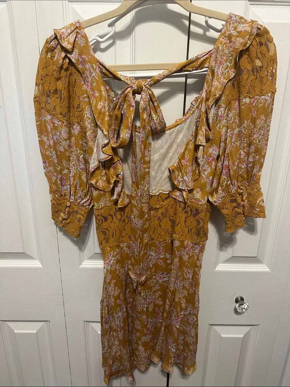 Free People Lucie Boho Lace Mini Dress